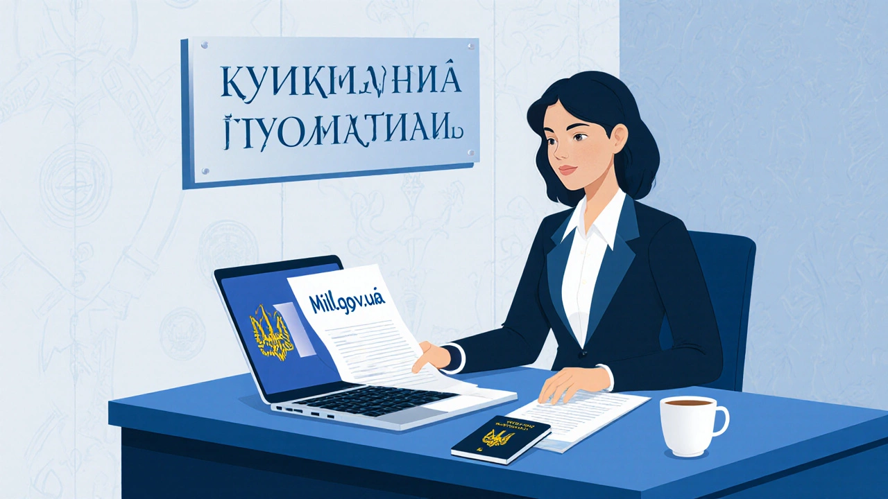 Жінка подає документи на роботу в ЗСУ через офіційний вебсайт Міністерства оборони України.