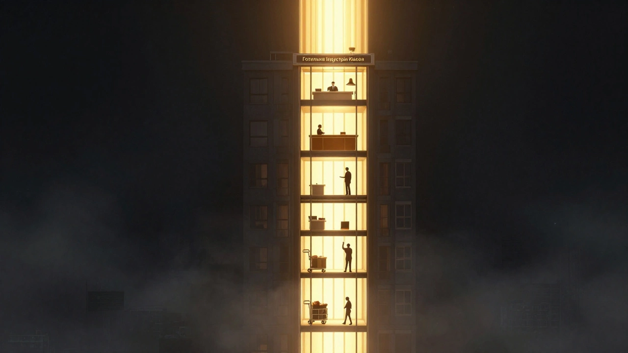 Символічний ліфт піднімає працівників від прибирання до менеджменту в готельній індустрії.