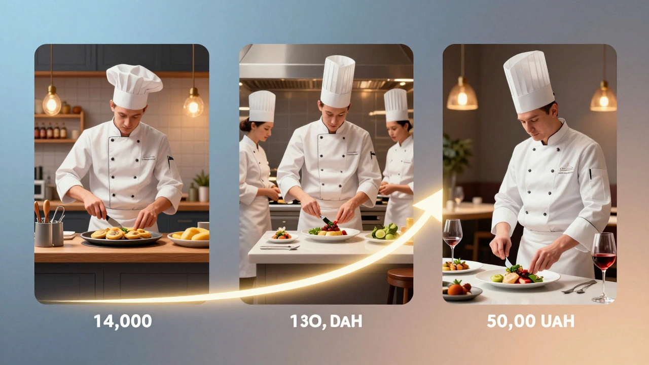 Три етапи кар’єри кухаря в Києві: від початківця до шефа.