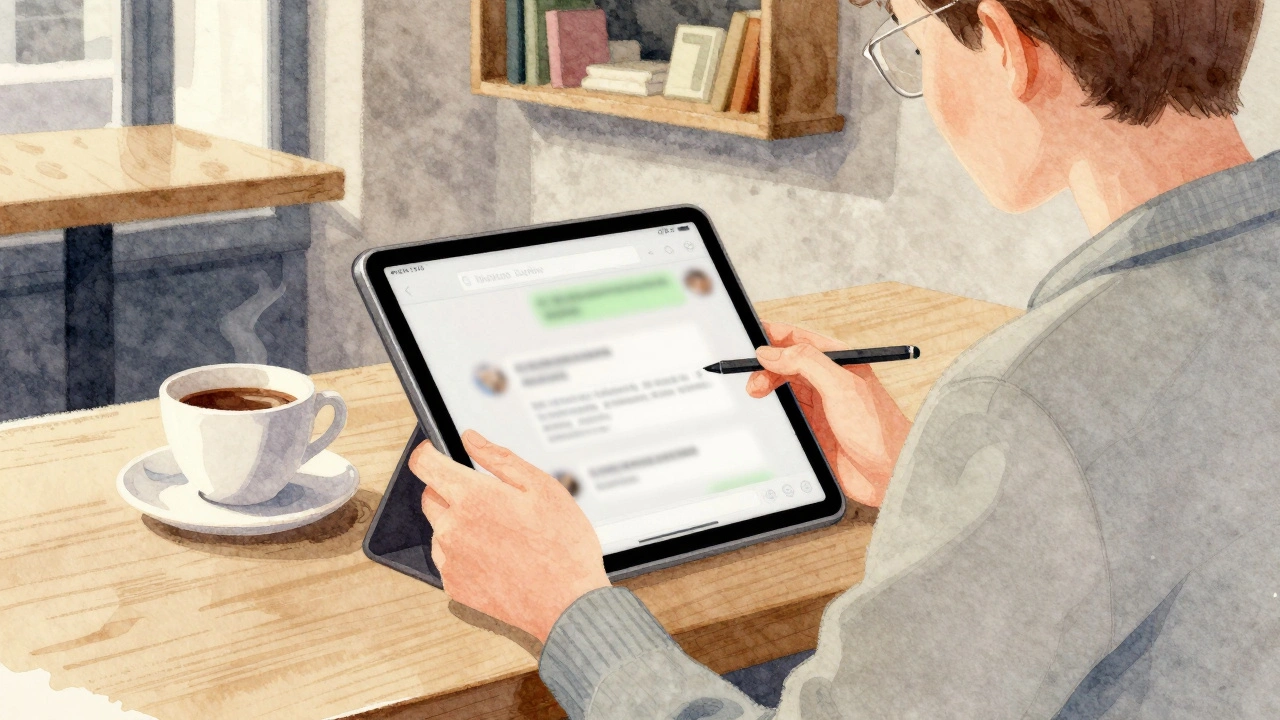 Особа переглядає вакансії в кав'ярні Києва